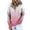 Pink#5, variant on Titcea Hoodies for Women Patchwork Printed Oversized Drawstring Long Sleeve Buttons V-Neck Hoodie with Pockets Loose Casual Long Pullover Sweatshirt