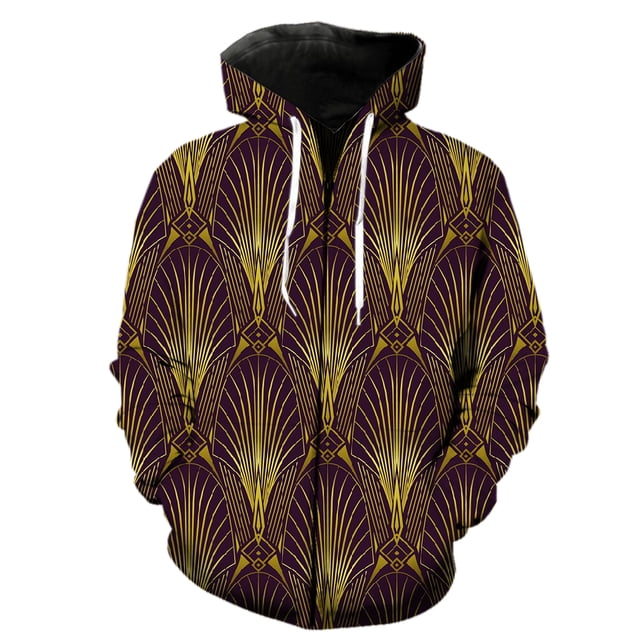 Sudadera con capucha y cremallera para hombre, con estampados geométricos abstractos, manga larga, genial, gran oferta 2024, ropa de calle Harajuku de gran tamaño, moda unisex