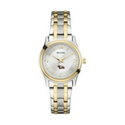 Women's Bulova  Silver Polk State College Eagles Two-Tone Stainless Steel Watch