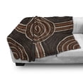 thumbnail image 3 of Tribal Soft Flannel Fleece Blanket, Traditional Aboriginal Pattern Pebble Stone Inspired Dots and Circular Tile Motifs, Cozy Plush for Indoor and Outdoor Use, 50" x 70", Multicolor, by Ambesonne, 3 of 6