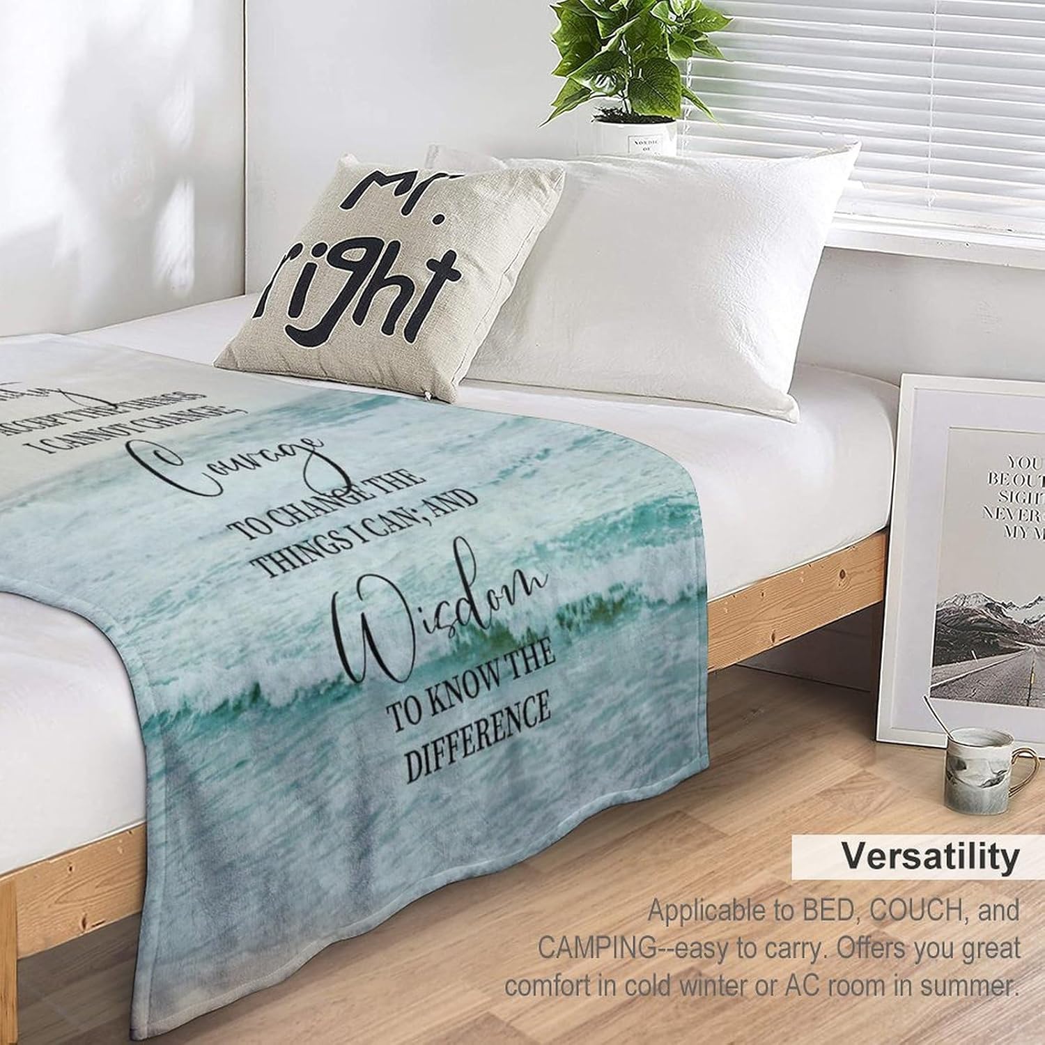 Serenity Prayer Blanket Christian Gifts for Women & Men Religious Throw Blanket Christian Blanket Bible Verse Blanket for Kids Adults Soft Warm Cozy Fleece Blanket for Couch Sofa Bed 40"x50"