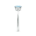thumbnail image 3 of Angara Natural 0.6 Ct. Aquamarine with Diamond Classic Ring in 14K White Gold for Women (Ring Size: 12), 3 of 10