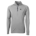 thumbnail image 2 of Men's Cutter & Buck Gray New York Yankees Big & Tall Adapt Eco Knit Stretch Recycled Quarter-Zip Pullover Top, 2 of 3