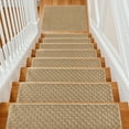 thumbnail image 2 of Pure Era 8" x 30" Carpet Stair Treads Protector Cover Indoor Non Slip Self Adhensive Tape Free Set of 12 (Khaki Mini Diamond Trellis), 2 of 10