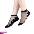 thumbnail image 7 of Sexy fishnet Women Lace Ruffle Soft Comfy Sheer Silk Elastic Mesh Knit Frill Trim Transparent Ankle funny socks 1pair=2pcs 2205, 7 of 7