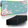 thumbnail image 3 of Sakura-alfombrilla grande para ratón, color rosa, RGB, retroiluminada, alfombrilla de ratón para gamers, accesorios para juegos, almohadillas para teclado, alfombrilla de escritorio de velocidad XXL 9, 3 of 5