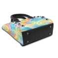 thumbnail image 4 of Single Shoulder Bag Rivet Bag 7.48×7.48×3.94in Removable Shoulder Belt Can Be Held Or Diagonal Across A Variety Of Matching Styles Lightseagreen Tie-Dye Background Vibrant Colors And Swirling, 4 of 6