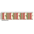 thumbnail image 2 of Ambesonne Christmas Fabric by the Yard Upholstery, Deer Pines Borders, 3 Yards, Green Dark Coral White, 2 of 4