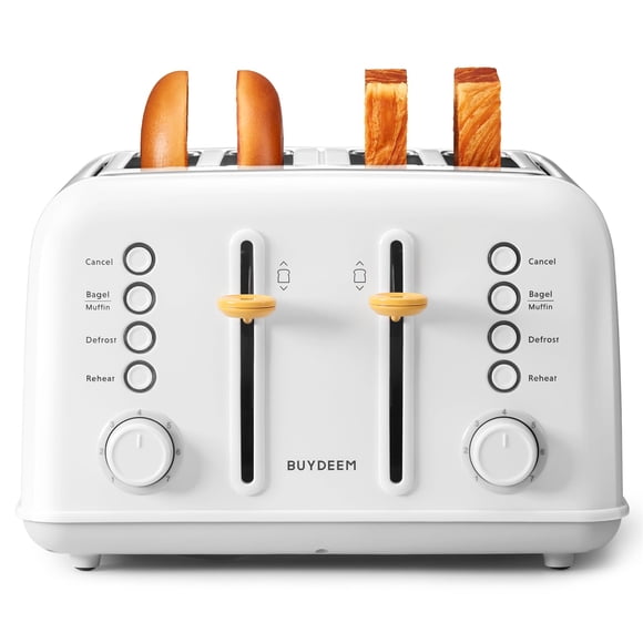 Tostadora BUYDEEM DT640 de 4 rebanadas, ranuras anchas y 7 niveles de tostado