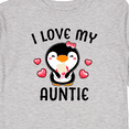 thumbnail image 4 of Inktastic I Love My Auntie with Cute Penguin and Hearts Girls Long Sleeve Toddler T-Shirt, 4 of 5