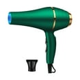 thumbnail image 4 of Snmubt Hair Dryer High-Power Hair Dryer Home Hair Dryer Hot Wind Comb Hair Salon Blowing Comb (Green), 4 of 9