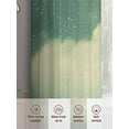 thumbnail image 3 of Green Starry Sky Sheer Curtains for Living Room Bedroom Modern Abstract Clouds Night Scenery Sheer Curtains 72 Inch Long 2 Panels Set Light Filtering Curtain Window Treatments Drapes for Dining Room, 3 of 6