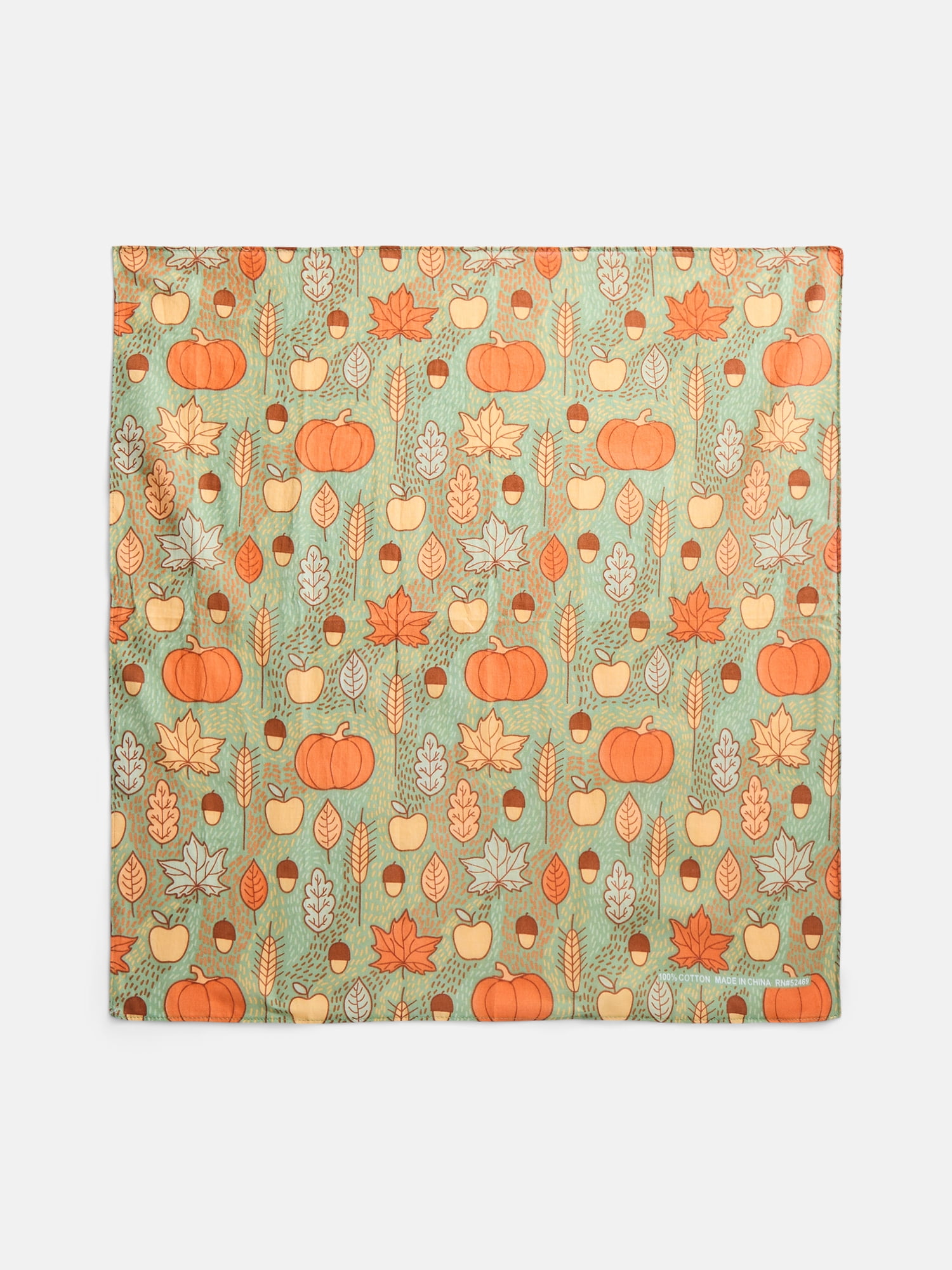 Way To Celebrate Halloween Women's Harvest Patch Bandana, One Size, Sage/Multi