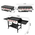 thumbnail image 4 of Royal Gourmet GB4000F 36" Flat Top Gas Griddle, 4-Burner BBQ Grill Griddle with Top Cover Lid, Folding Side Shelves and Legs for Large Outdoor Camping, Black, 4 of 11