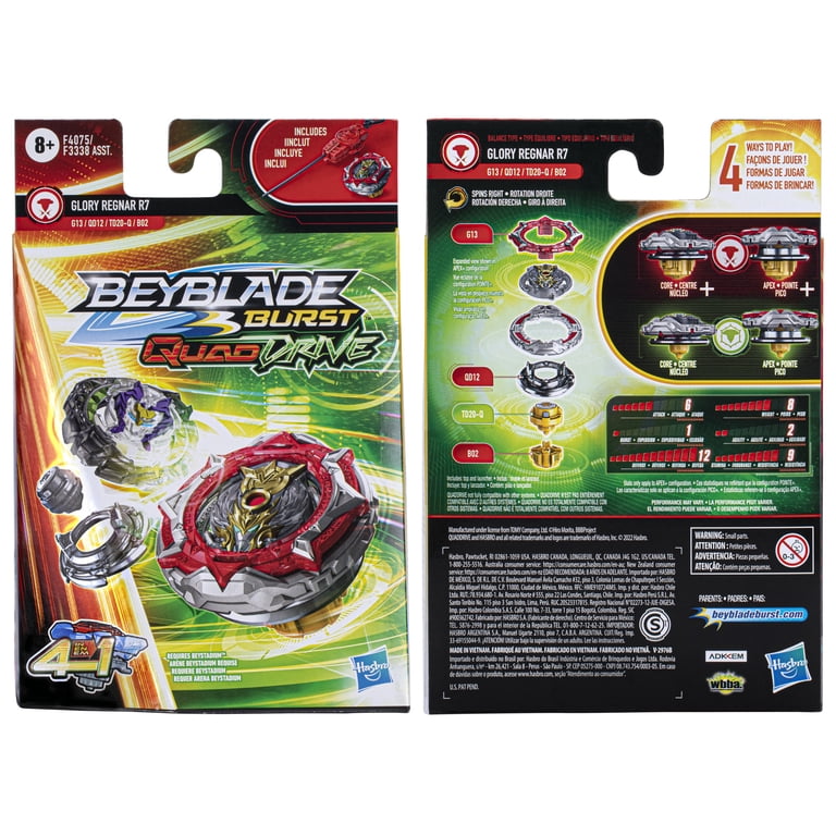 Beyblade Burst QuadDrive Glory Regnar R7, 4-in-1 Spinning Top