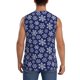 thumbnail image 4 of Balery Snowflakes On Dark Blue Camisetas sin mangas para hombre, absorbe la humedad y protege contra el mal olor.-Medium, 4 of 7