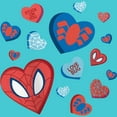 thumbnail image 2 of Girl's Marvel Spider-Man Candy Hearts  Graphic Tee Tahiti Blue Large, 2 of 4