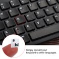 thumbnail image 4 of Uxcell Russian Keyboards Layout Stickers Computer Replacement Cover Universal White Background Black Lettering 4 Pack, 4 of 5
