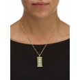 thumbnail image 4 of PalmBeach Jewelry Genuine Green or Black Jade "Good Luck Long Life and Prosperity" Pendant in Gold-Plated Sterling Silver, 4 of 5