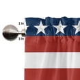 thumbnail image 5 of Fourth of July Kitchen Curtain Valances Drapes US Flag Blue Truck Independence Day Red Star Window Treatment for Bedroom Small Window Thermal Insulated&Washable Curtains, 1 Panel, 54x18inch, 5 of 9