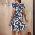 thumbnail image 4 of Robe Courte Ample pour Femme, Printemps et Été 2024, Col Rond, Imprimé Mode, Manches Courtes, 4 of 5