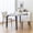 Black,White, variant on Set of 2 Black and Light Gray High-Back Dining Chairs with PU Leather Seat, 35 in H x 22.5 in W x 18 in D