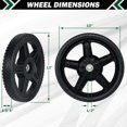 thumbnail image 3 of CheeMuii 12 Inch Lawn Mower Wheels 2 Pack 12" Push Lawn Mower Wheels with Bolts and Lock Nuts Kit Fit for Most Standard push Lawn, 3 of 8