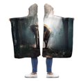 thumbnail image 2 of ASHLEIGH Forest Elephant Throw Hooded Blanket 56x80 inches Adults Girls Boys Blankets with Hood, 2 of 2