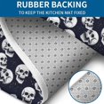thumbnail image 4 of Navy Skull Pattern Bathroom Rugs Sets 3 Piece,Toilet Cover Set,Absorbent Non Slip Bathroom Mats Sets with U-Shaped Contour Rug Toilet Rug Set, 4 of 5