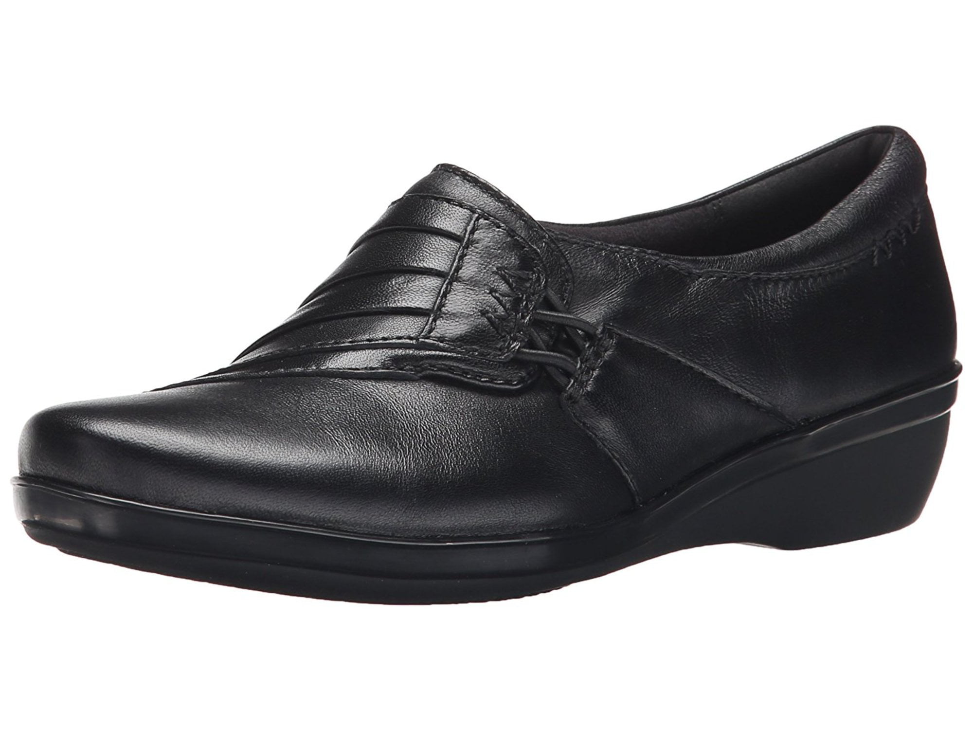 Clarks - clarks women's everlay iris slip-on loafer, black leather, 10 ...