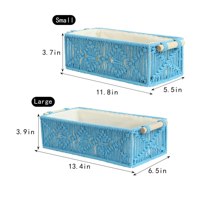 Bathroom Decor Basket, Cotton Woven Decorative Boxes for Countertop  Organizing, Small Baskets Storage for Toilet Paper, Cosmetic Perfume and  Personal