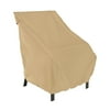 Classic Accessories Terrazzo® High Back Patio Chair Cover - All Weather Protection Outdoor Furniture Cover, 26"W x 25"D x 34"H, Sand