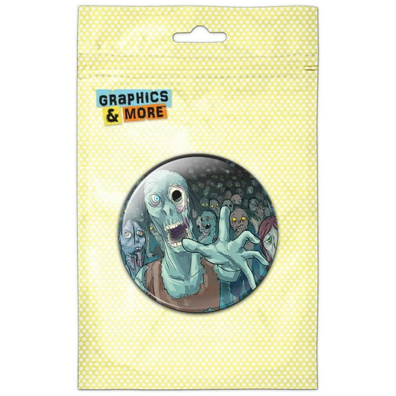 Zombie Horde Swarm Undead Pinback Button Pin Badge