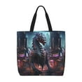 thumbnail image 1 of Disketp Urban Mechanical Dragon Bolsa Tote de Lona para Mujer, Bolso de Hombro y Cruzado con Cierre de Cremallera, 1 of 7