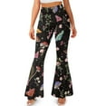 thumbnail image 2 of FKELYI Retro Mushroom Flower Print Women Yoga Pants Casual Bell Bottom Leggings Flared Yoga Leggings High Waisted Boot Cut Pants Sweatpants for Indoor Outdoor Workout, 2XL, 2 of 7