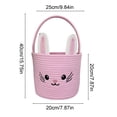 thumbnail image 3 of Beautynvta Easter Bunny Basket, Cute Bunny Woven Basket with Handle, Easter Gifts Basket Egg Hunt Baskets, Holiday Decorative Storage Basket, 3 of 7
