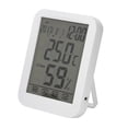thumbnail image 4 of Termómetro digital, reloj de pantalla grande táctil, medidor de humedad de pantalla grande, termómetro para el hogar, multifuncional, 4 of 10