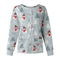 thumbnail image 1 of Dvkptbk Gommage pour Femmes Noël Hauts Imprimés de Noël Amples Vêtements de Travail Uniforme avec Poches Mode Décontractée Col Rond Cordon Manches Courtes T-Shirts, 1 of 3