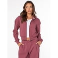 thumbnail image 3 of Celebrity Pink Women's and Women's Plus Zip Front Fleece Hoodie Sweatshirt, Sizes XS-4X, 3 of 8