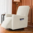 thumbnail image 4 of Subrtex Housse Extensible pour Fauteuil Inclinable 1 Pce, Housse Texturée à Carreaux avec Poches, 4 of 6