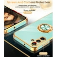 thumbnail image 5 of LeYi for Samsung Galaxy A 15 5g Case with Screen Protector [2 Pack], 360 Rotatable Ring Holder Magnetic Kickstand, Mint, 5 of 8