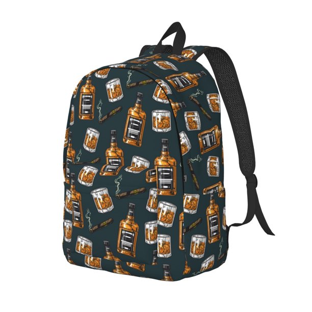 Disketp Cigar Mochila de Lona Estampada, Mochila Escolar de Viaje Ligera para Estudiantes y Portátil-Small