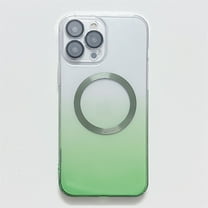 Dteck Magnetic Crystal Clear Designed for iPhone 12 Pro Case 2020, Compatible with MagSafe Wireless Charging Anti-Yellow Shockproof Drop Tested PC Back iPhone 12 Pro 6.1", Green/Clear