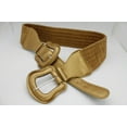 thumbnail image 6 of Women Trendy Gold Wide Stretch Waistband Bling Belt Big Double Buckles, 6 of 8