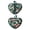 Dark Green Heart, variant on 2 Pack Heart-Shaped Pot Holders for Kitchen - 5.9*7.8in Heat Resistant Oven Pot Holders with Retro Floral Pattern, Hanging Potholders for Kitchens, Kitchen Mitts for Oven & Oven Mitt