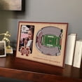 thumbnail image 2 of Brown Mississippi State Bulldogs 3D StadiumViews Picture Frame, 2 of 5