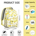 thumbnail image 3 of Modern Lemon Students Backpack Cute Yellow Fruit School Bag with Bright Floral Design, Durable and Comfortable, 3 of 6