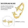 thumbnail image 6 of MULA Original European 925 Sterling Silver Open Finger Ring Sunflower Heart Love For Women Birthday Gift Jewelry, 6 of 6