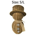 thumbnail image 3 of pitrice Wicker Snowman Decoration Handmade Weaving Christmas Rattan Structure as - Home, Farmhouse, Table, Kitchen, Garden L, 3 of 6