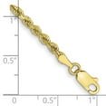 thumbnail image 5 of Auriga Fine Jewelry 10K Yellow Gold 3mm Semi-solid Diamond-cut Rope 8" Chain Bracelet for Women, 5 of 5